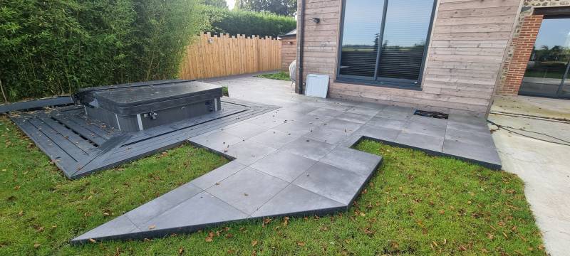 Pose d'un carrelage sur plots à proximité de Saint Valery En Caux 76