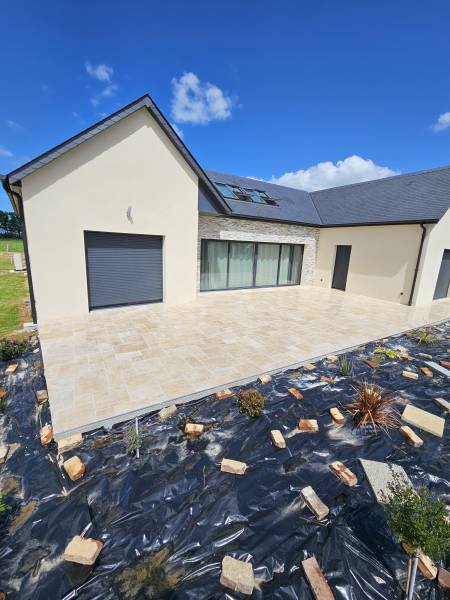 Artisan carreleur pour la pose de carrelage en travertin multiformat proche de Saint Valery en Caux 76