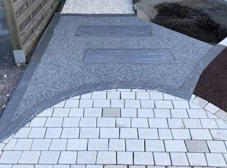 Vente et pose de revêtement de sols drainants en granulat de marbre pour terrasse, allée, garage, piscine en Seine Maritime