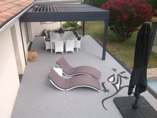 Réalisation d'un revêtement de sol drainant pour terrasse proche Rouen