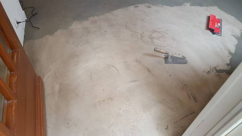 Entreprise pour l'application de béton ciré dans une cuisine en Haute Normandie